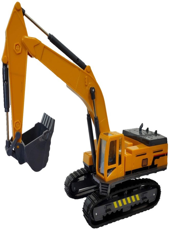 SHIPEASE شاحنة حفارة هندسية إنشائية تعمل بالاحتكاك من SHIPEASE مزودة بمخلب متحرك، ألعاب شاحنات حفر للأطفال من الأولاد والبنات، لعبة رافعة طويلة غير قابلة للكسر، مركبات سحب للخلف (متعددة الألوان). - Image 1